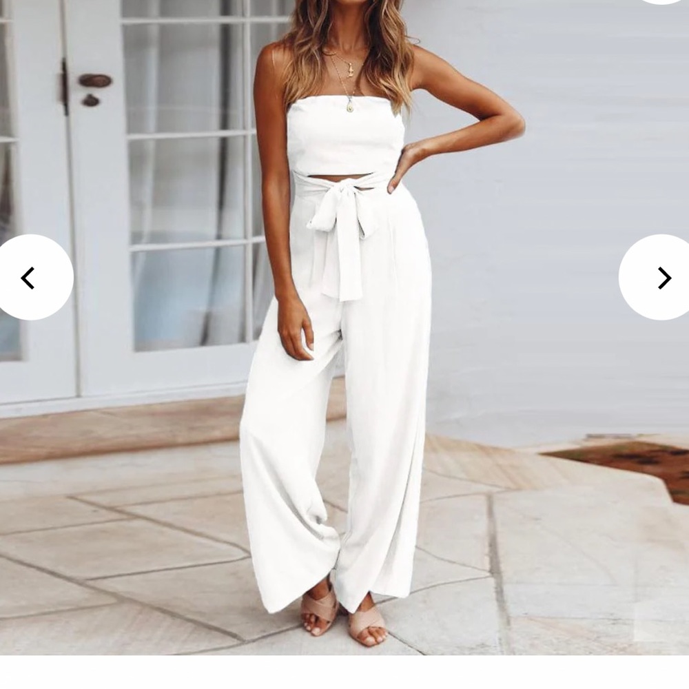 Bohemian Backless Rompers Jumpsuit small